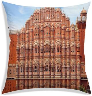 RADANYA Printed Polyester Brown Cushion Cover ( Regular , Pack of 1 )