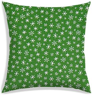 RADANYA Printed Polyester Green Cushion Cover ( Regular , Pack of 1 )