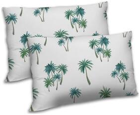 RADANYA Polyester Printed Pillow Covers ( Pack of 2 , White )