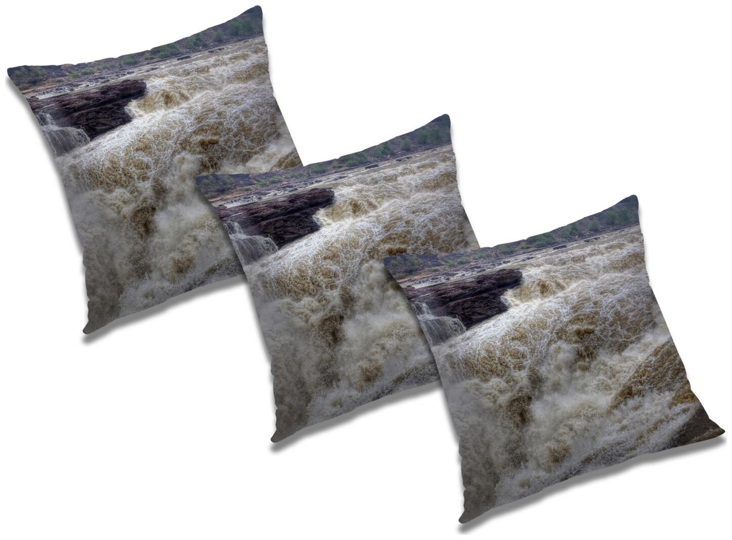 

RADANYA Printed Cushion Cover with Filler (Set of 3) 20x20 inch