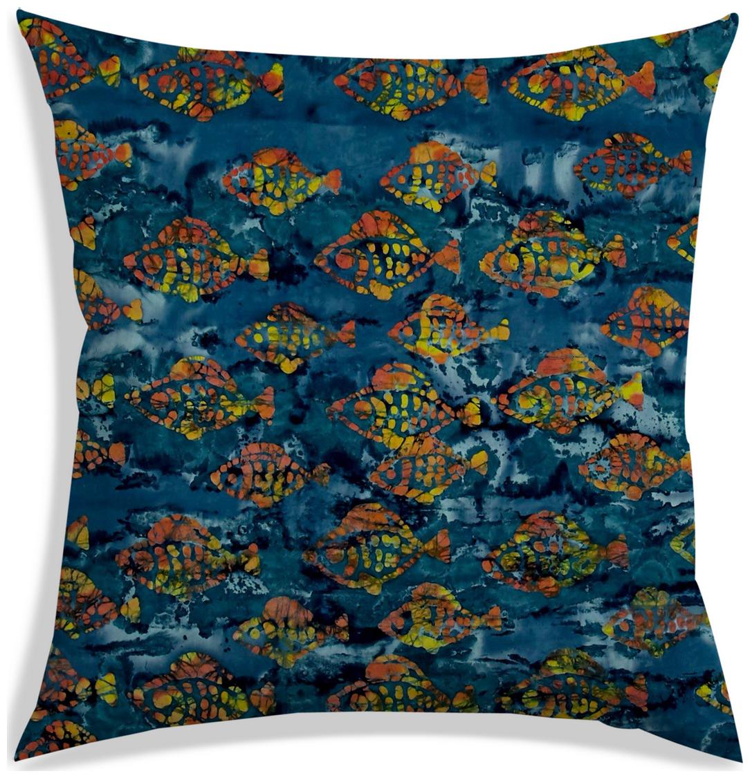 

RADANYA Printed Polyester Blue Cushion Cover ( Large Pack of 1 )