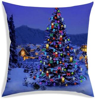 RADANYA Printed Polyester Purple Cushion Cover ( Large , Pack of 1 )