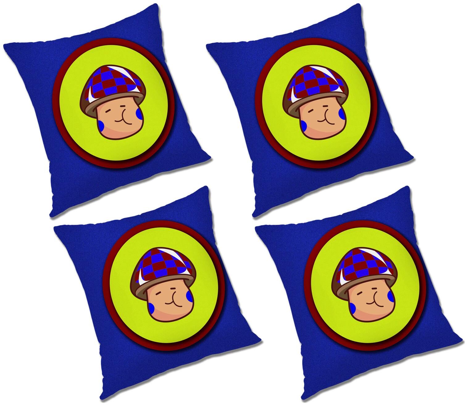 

RADANYA Printed Polyester Blue Cushion Cover ( Large Pack of 4 )