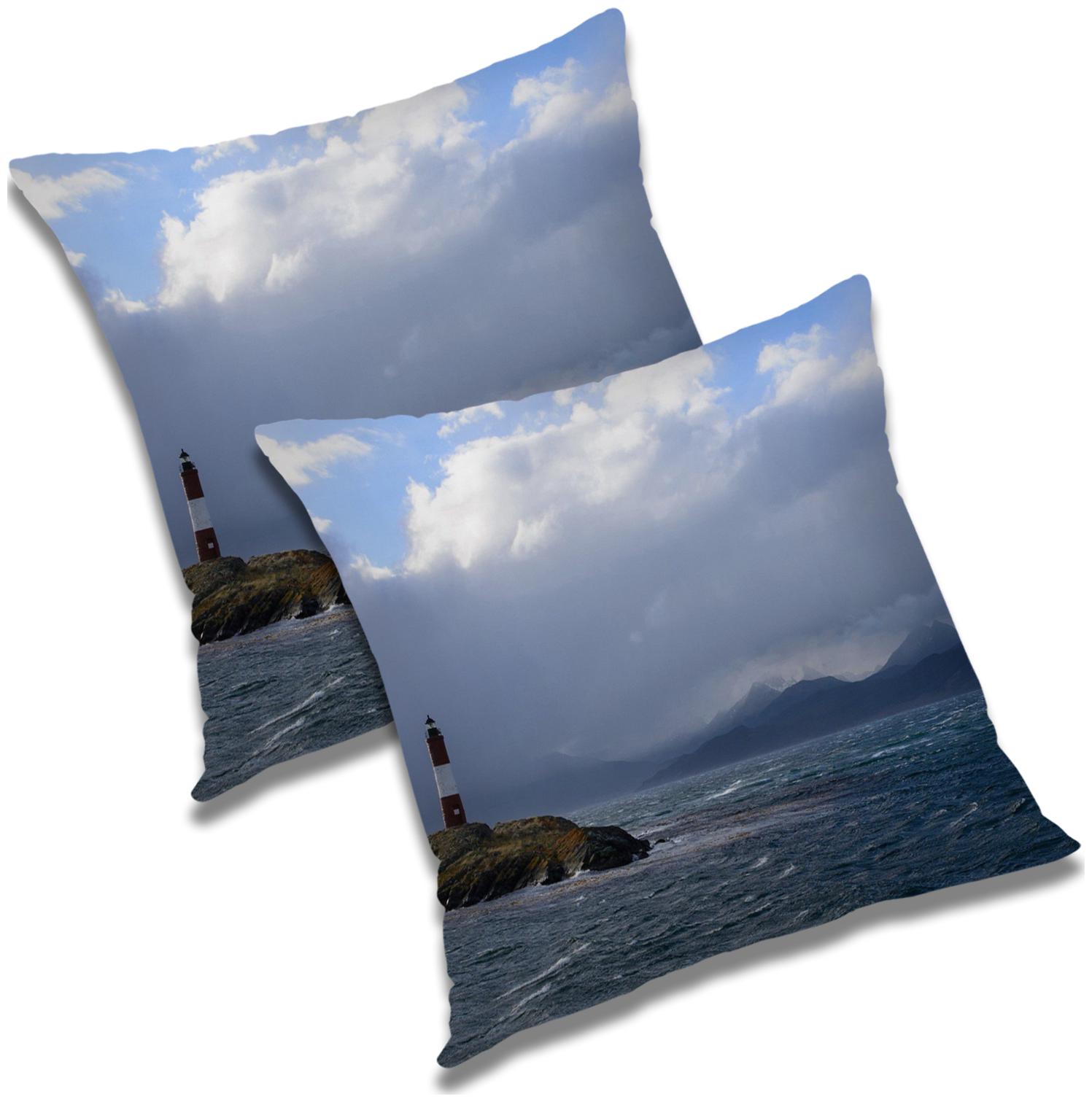

RADANYA Printed Cushion Cover with Filler Set 12X12 inch