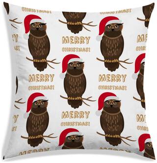 RADANYA Printed Polyester Off-white Cushion Cover ( Small , Pack of 1 )