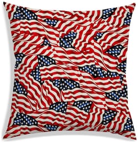 RADANYA Printed Polyester Black Cushion Cover ( Extra large , Pack of 1 )