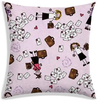 RADANYA Printed Polyester Pink Cushion Cover ( Large , Pack of 1 )