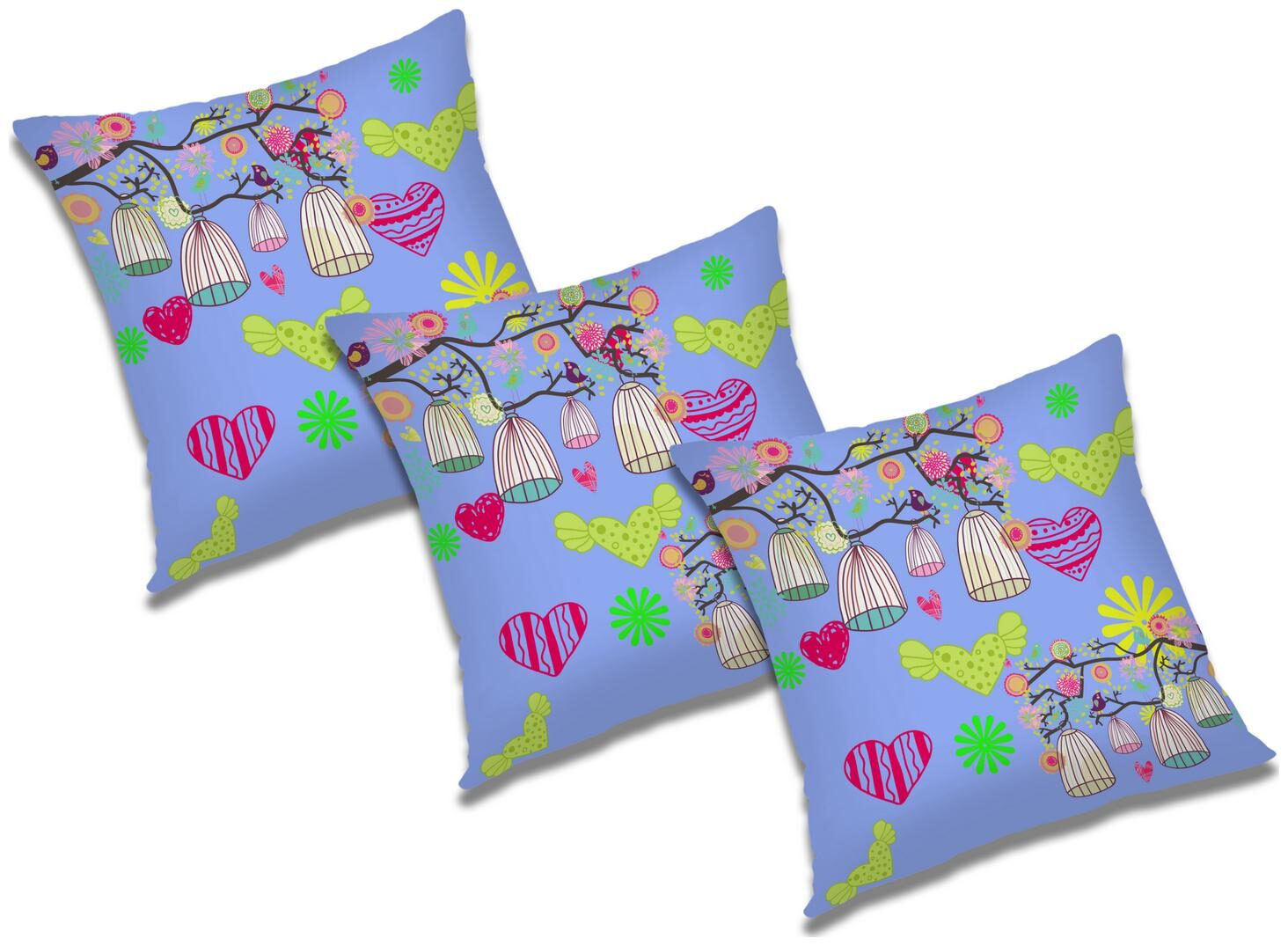 

RADANYA Printed Cushion Cover with Filler (Set of 3) 24x24 inch