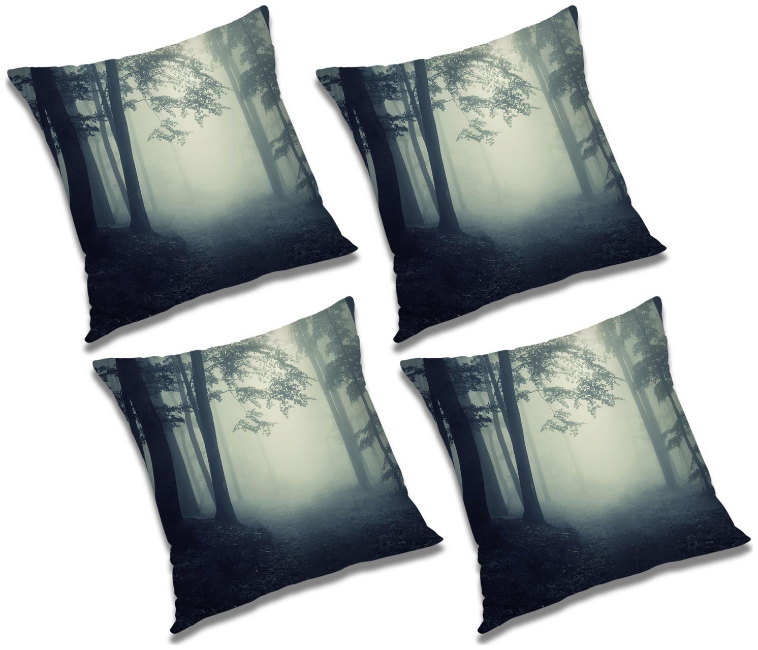 

RADANYA Printed Cushion Cover with Filler (Set of 4) 16x16 inch