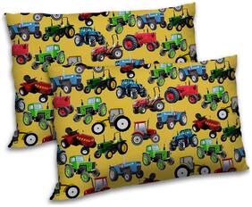 RADANYA Polyester Printed Pillow Covers ( Pack of 2 , Yellow )