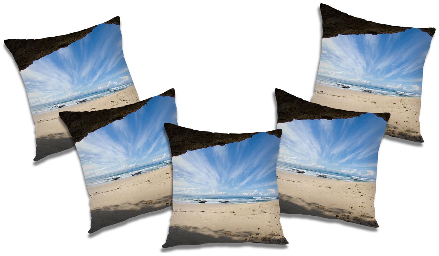 

RADANYA Printed Cushion Cover with Filler (Set of 5) 12X12 inch