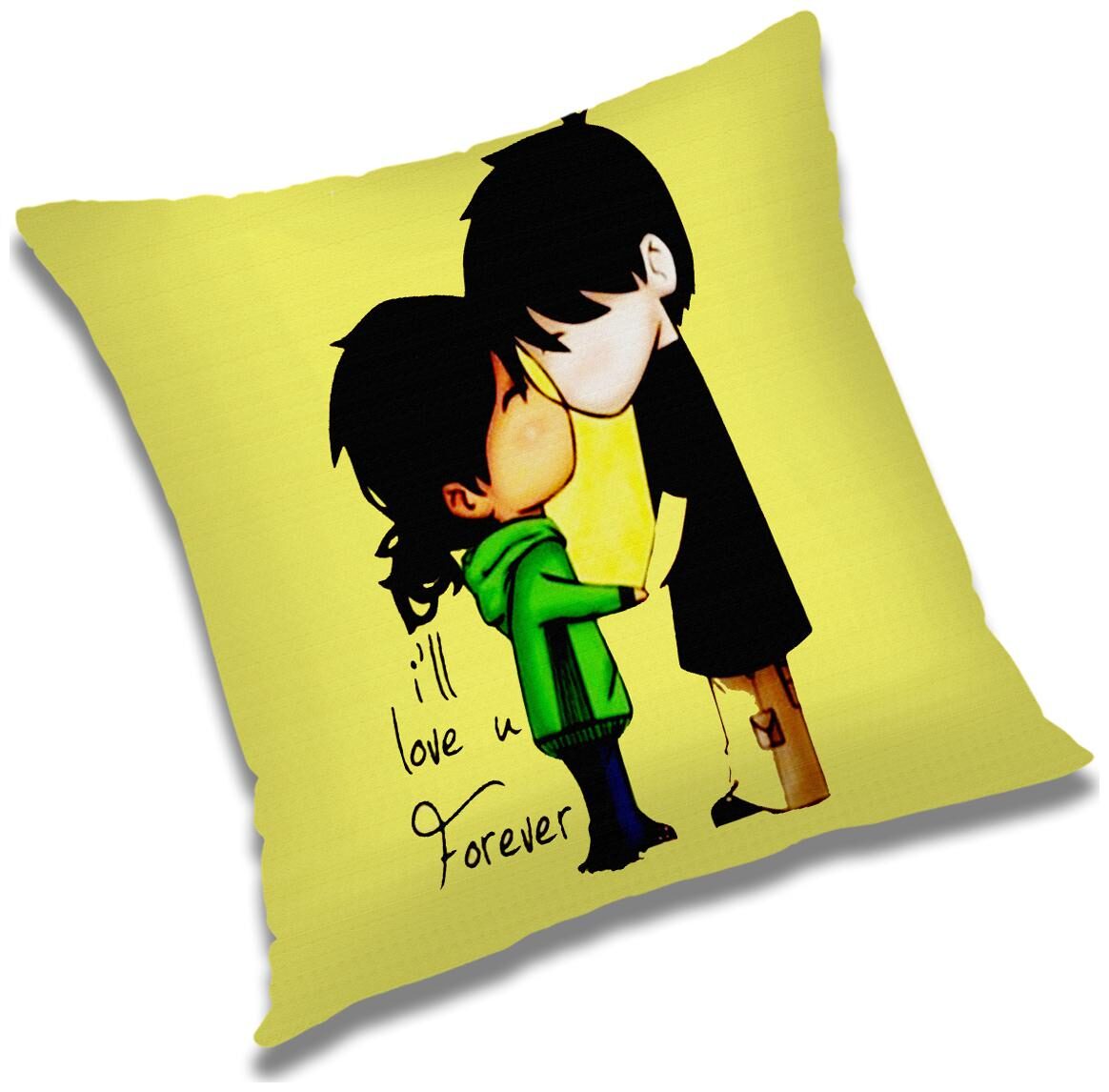 

RADANYA Printed Cushion Cover with Filler Set 12X12 inch