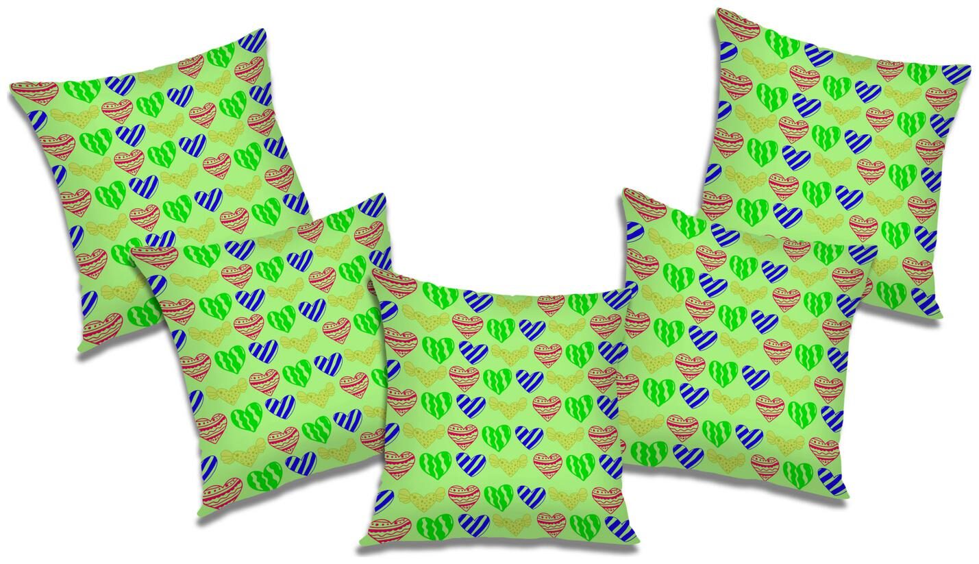 

RADANYA Printed Cushion Cover with Filler (Se t of 5) 20x20 inch