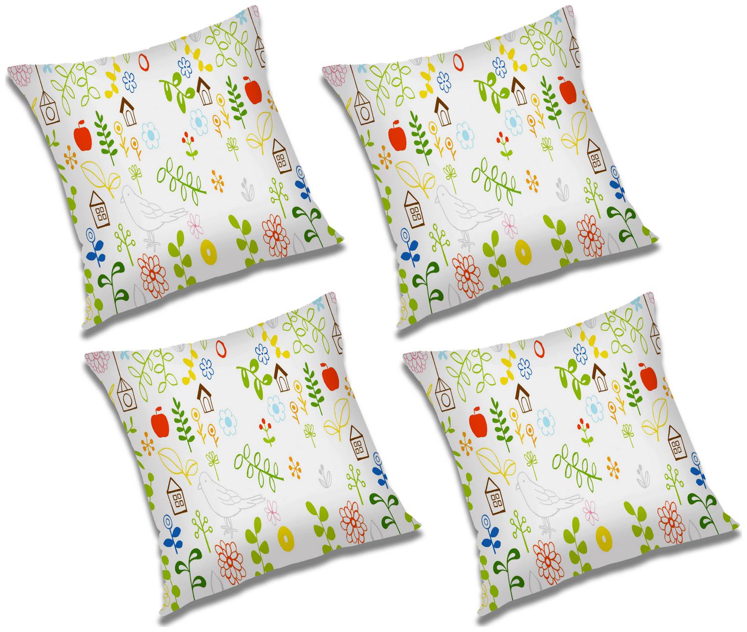 

RADANYA Printed Cushion Cover with Filler (Set of 4) 24x24 inch