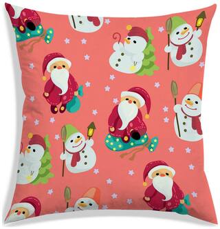RADANYA Printed Polyester Peach Cushion Cover ( Regular , Pack of 1 )