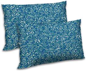 RADANYA Polyester Printed Pillow Covers ( Pack of 2 , Blue )