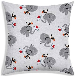RADANYA Printed Polyester Beige Cushion Cover ( Large , Pack of 1 )