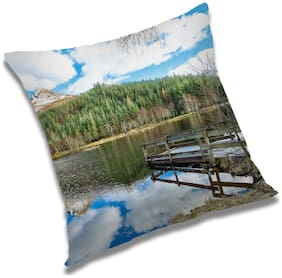 RADANYA Printed Cushion Cover with Filler Set 16x16 inch