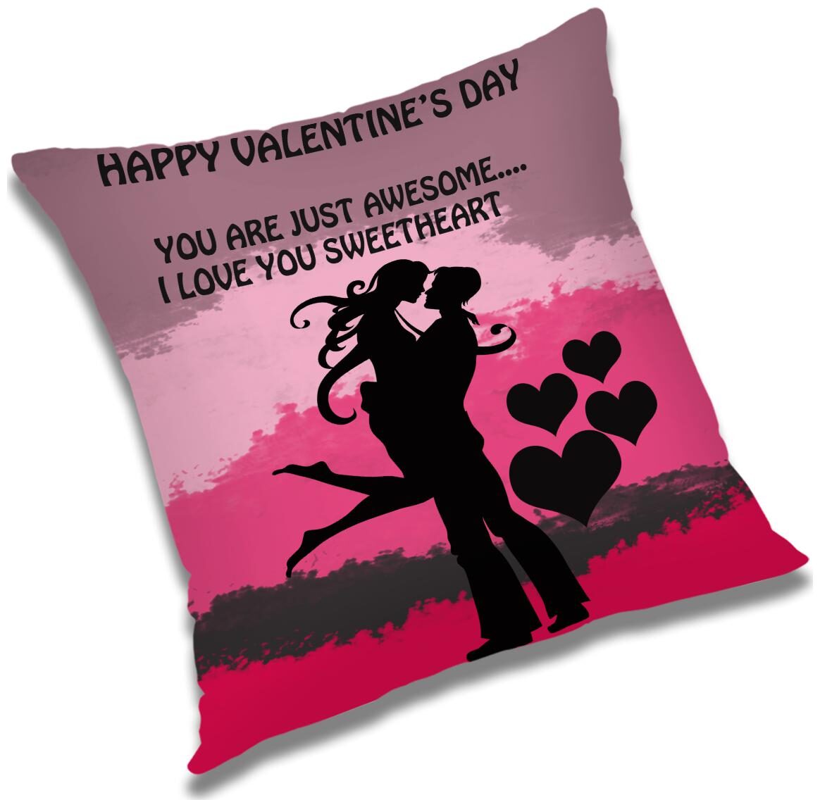 

RADANYA Printed Polyester Pink Cushion Cover ( Extra large Pack of 1 )