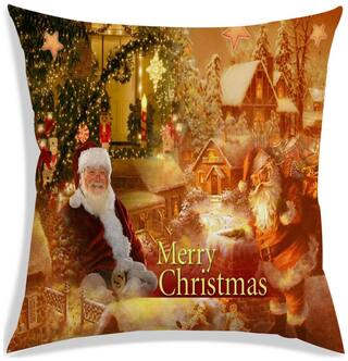 RADANYA Printed Polyester Brown Cushion Cover ( Extra large , Pack of 1 )