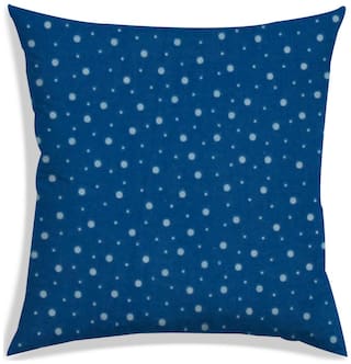 RADANYA Printed Polyester Blue Cushion Cover ( Small , Pack of 1 )