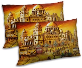 RADANYA Polyester Printed Pillow Covers ( Pack of 2 , Multi )