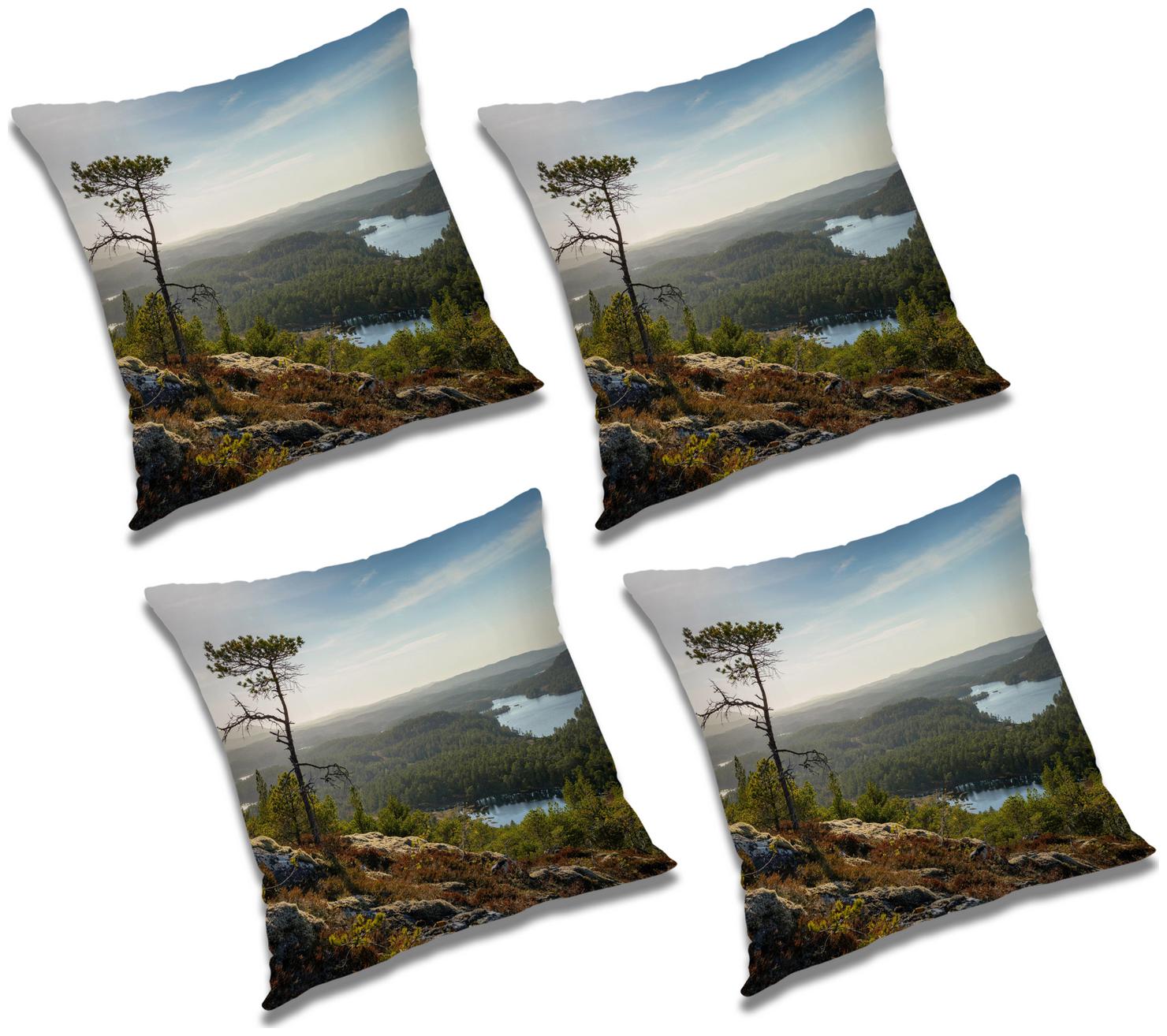 

RADANYA Printed Cushion Cover with Filler (Set of 4) 24x24 inch