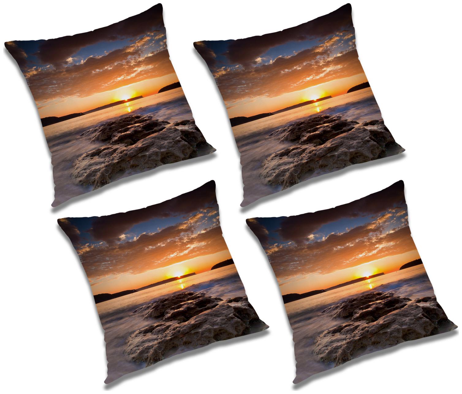 

RADANYA Printed Cushion Cover with Filler (Set of 4) 24x24 inch