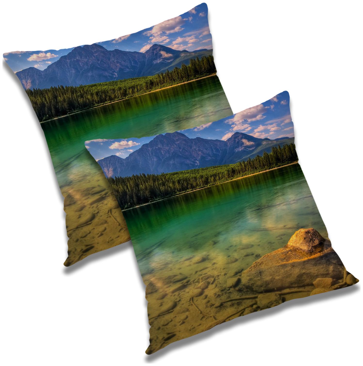 

RADANYA Printed Cushion Cover with Filler Set 12X12 inch
