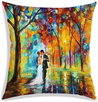 RADANYA Printed Cushion Cover 18x18 inch