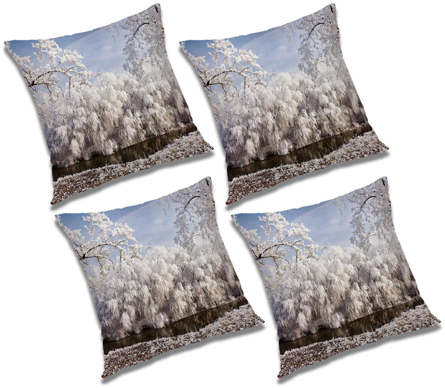 

RADANYA Printed Cushion Cover with Filler (Set of 4) 16x16 inch