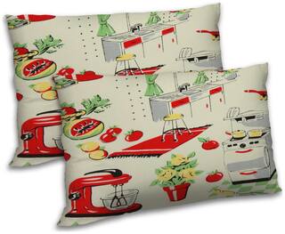 RADANYA Polyester Printed Pillow Covers ( Pack of 2 , Beige )
