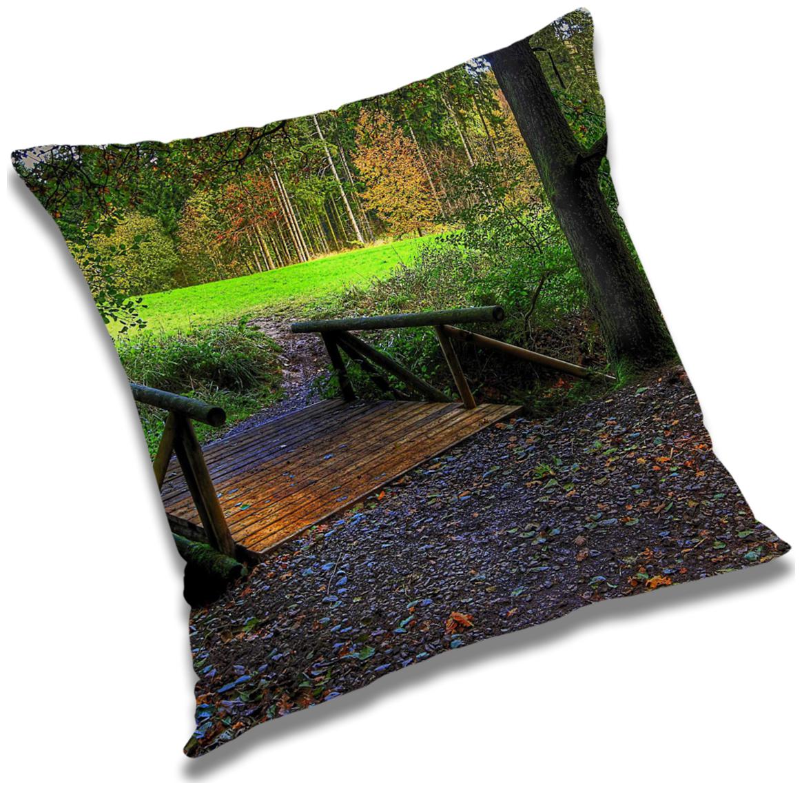 

RADANYA Printed Cushion Cover with Filler Set 16x16 inch