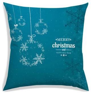 RADANYA Printed Polyester Blue Cushion Cover ( Large , Pack of 1 )