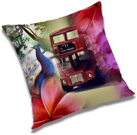 RADANYA Printed Polyester Orange Cushion Cover ( Extra large , Pack of 1 )