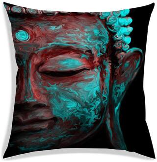 RADANYA Printed Polyester Green Cushion Cover ( Extra large , Pack of 1 )