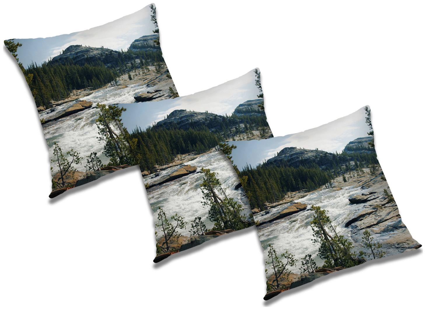

RADANYA Printed Cushion Cover with Filler (Set of 3) 24x24 inch