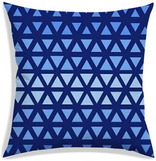 RADANYA Printed Polyester Blue Cushion Cover ( Large , Pack of 1 )