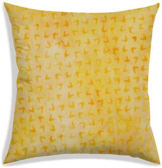 RADANYA Printed Polyester Yellow Cushion Cover ( Large , Pack of 1 )