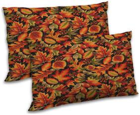 RADANYA Polyester Printed Pillow Covers ( Pack of 2 , Black )