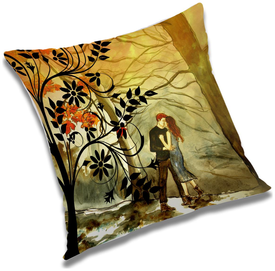 

RADANYA Printed Cushion Cover with Filler Set 16x16 inch