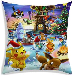 RADANYA Printed Polyester Purple Cushion Cover ( Large , Pack of 1 )