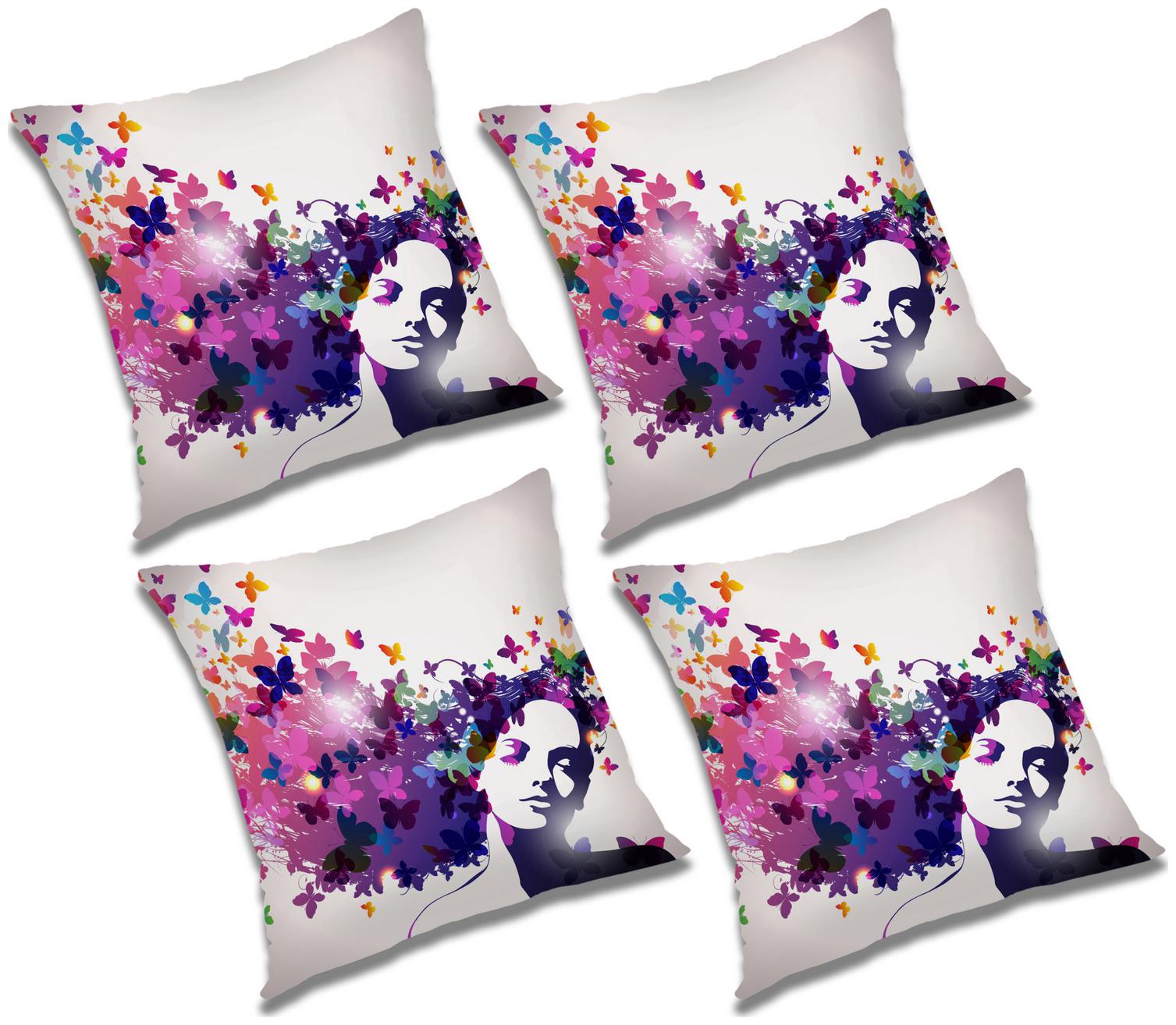 

RADANYA Printed Cushion Cover with Filler (Set of 4) 20x20 inch