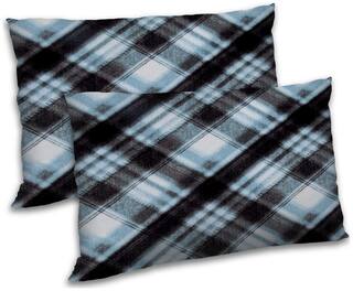 RADANYA Polyester Printed Pillow Covers ( Pack of 2 , Blue )