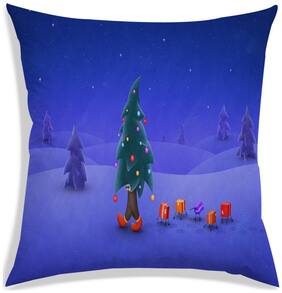 RADANYA Printed Polyester Purple Cushion Cover ( Small , Pack of 1 )
