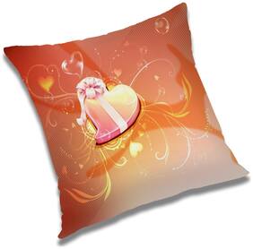 RADANYA Printed Polyester Gold Cushion Cover ( Extra large , Pack of 1 )