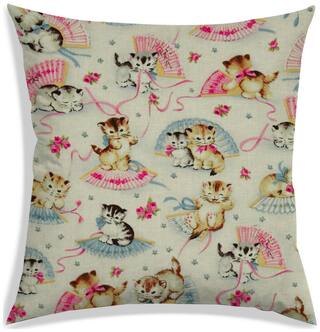 RADANYA Printed Polyester Beige Cushion Cover ( Regular , Pack of 1 )