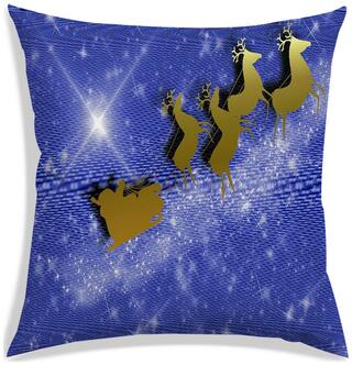 RADANYA Printed Polyester Purple Cushion Cover ( Large , Pack of 1 )
