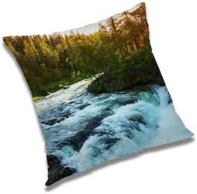 RADANYA Printed Cushion Cover with Filler Set 18x18 inch