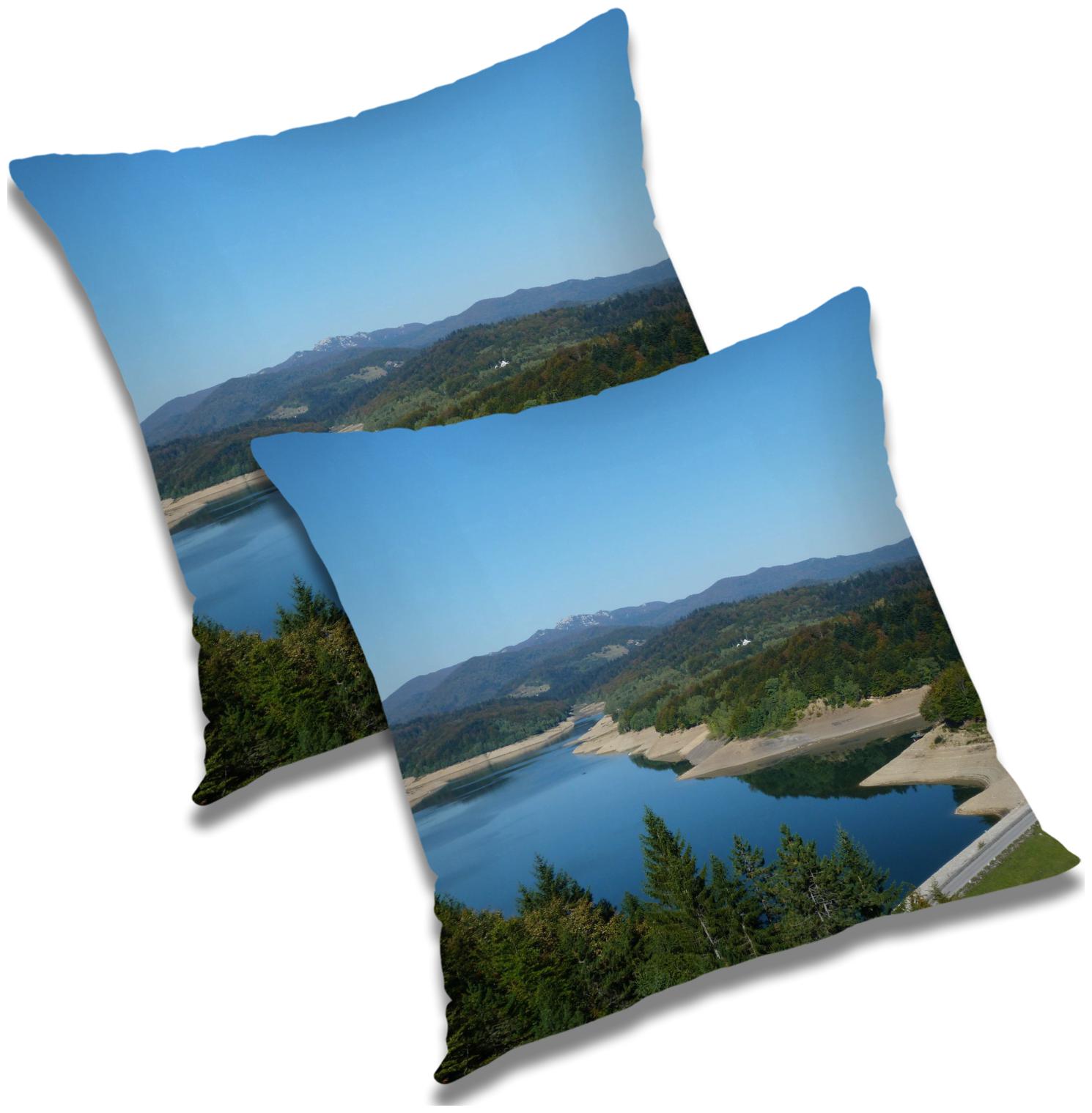 

RADANYA Printed Cushion Cover with Filler Set 12X12 inch